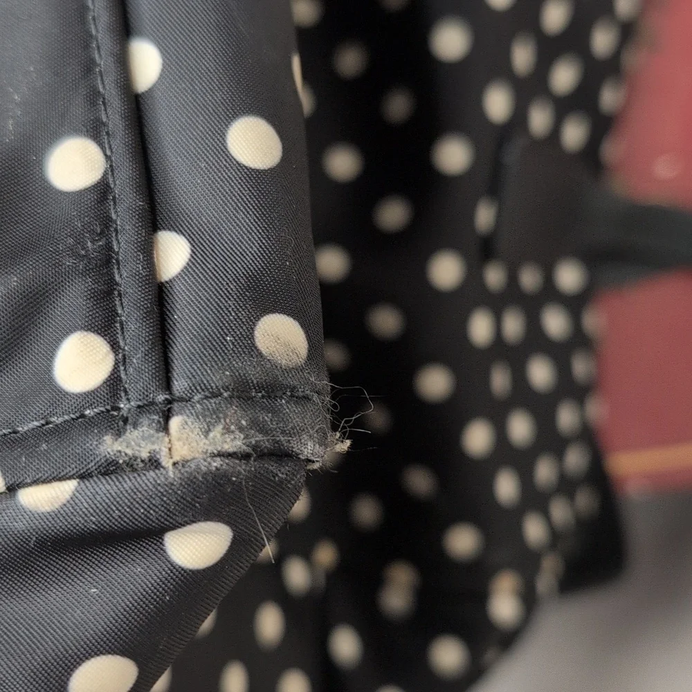 Kate Spade Black and White polkadot diaper bag